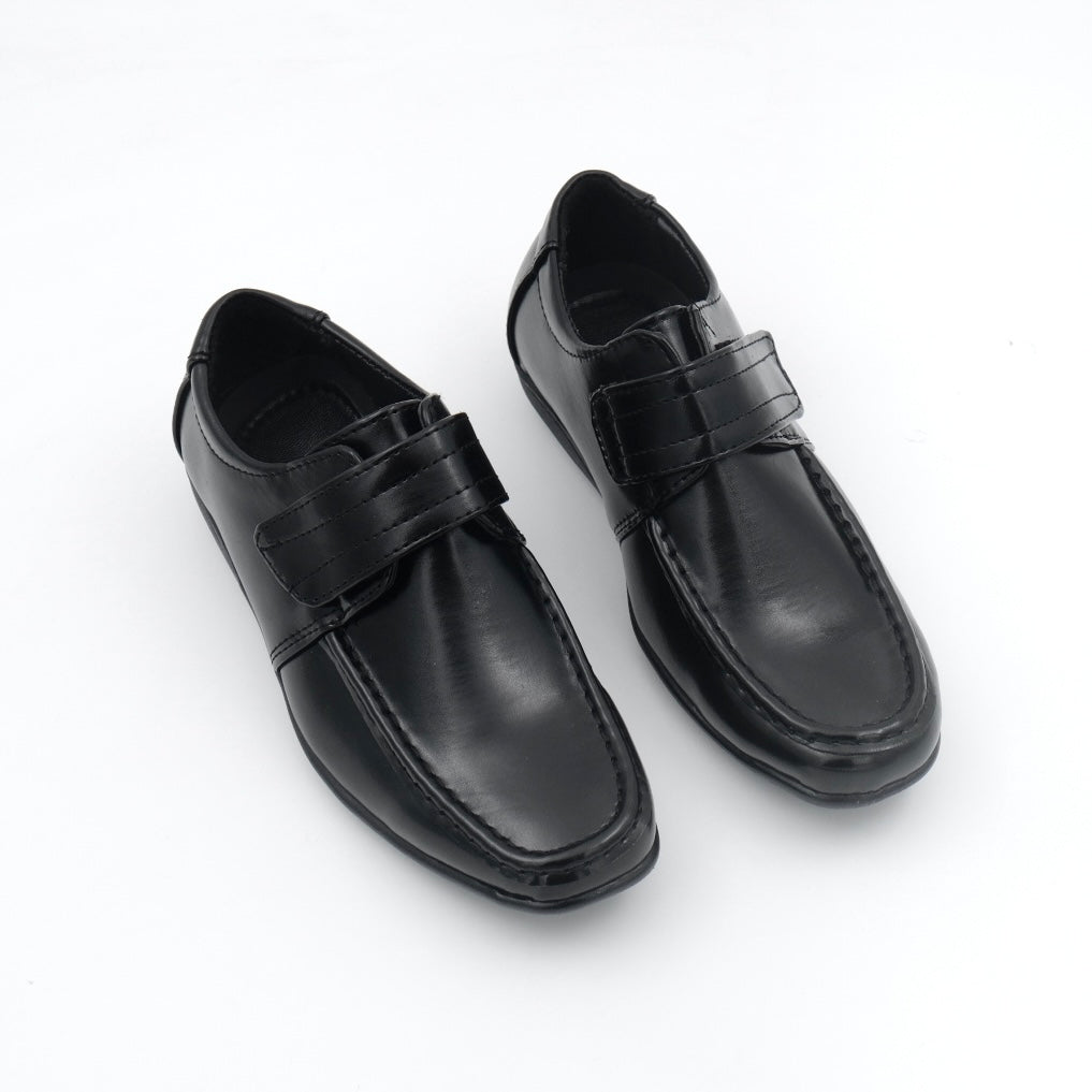 Bryson 100-45 Black Leather Shoes for Small Kids